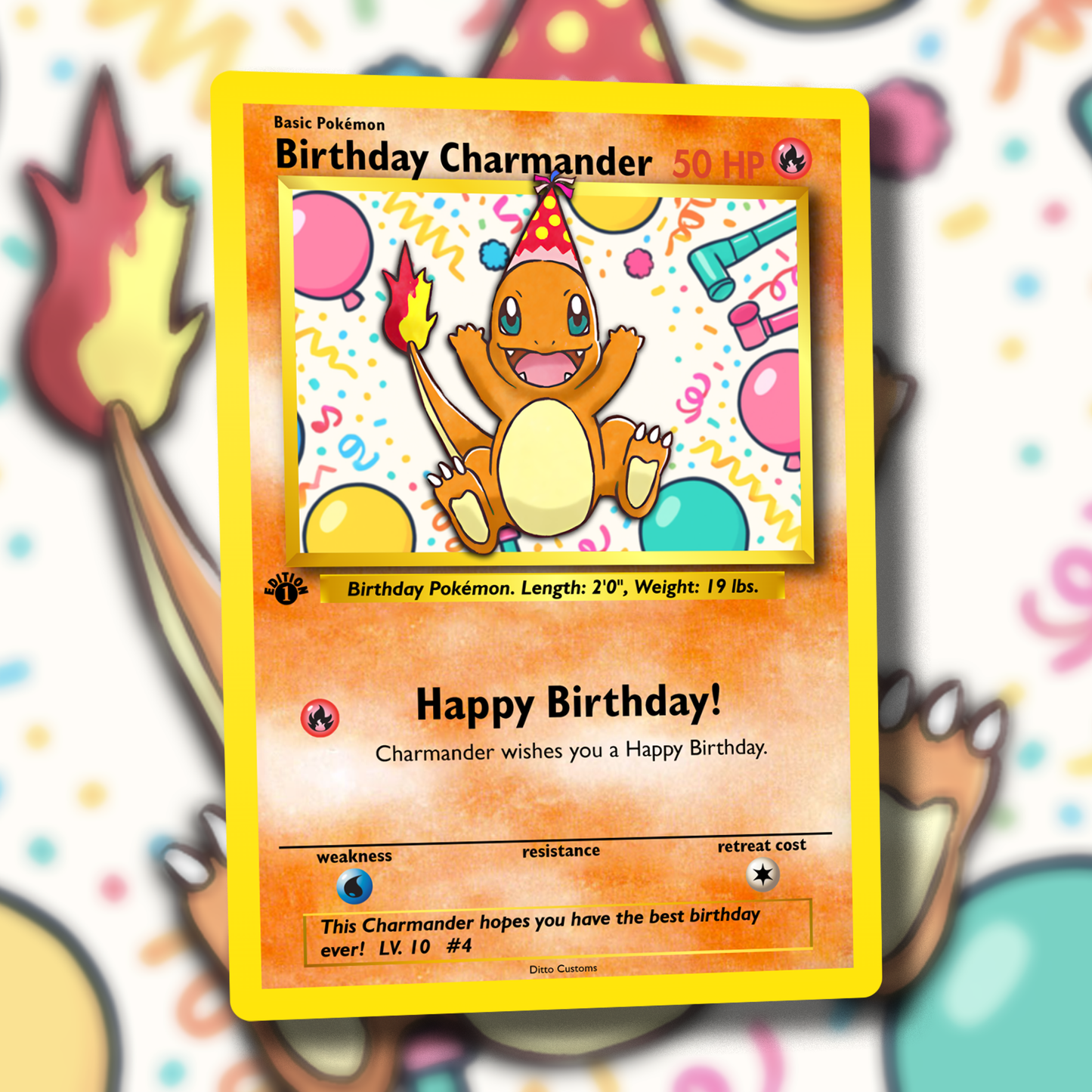 Happy Birthday Pokemon Card - Great Gift
