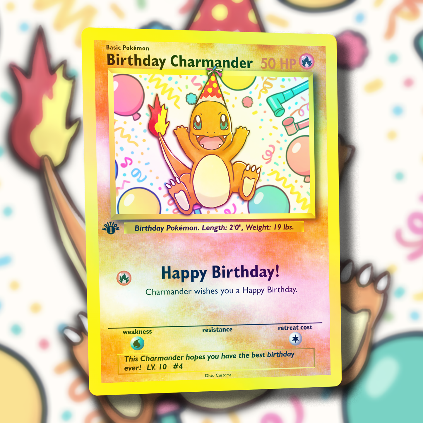 Happy Birthday Pokemon Card - Great Gift