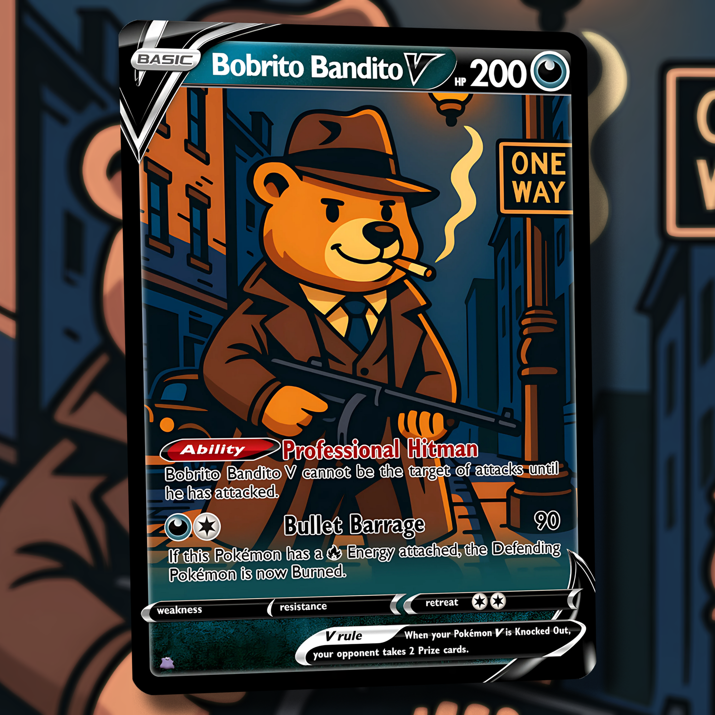 Bobrito Bandito V Pokemon Card - Italian Brain Rot