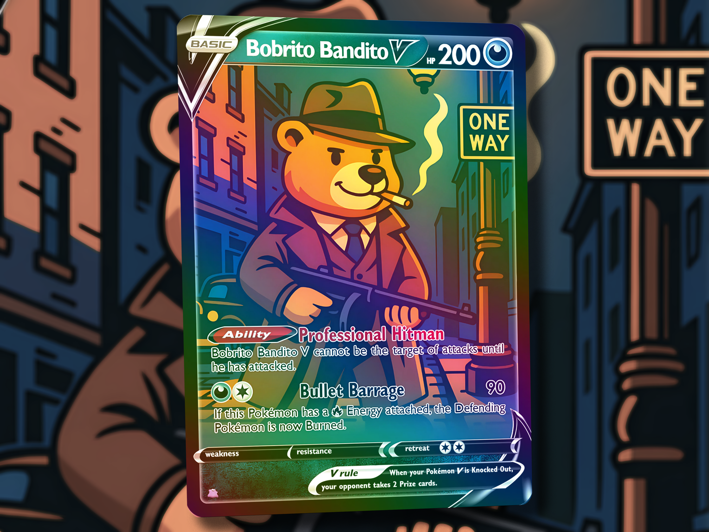 Bobrito Bandito V Pokemon Card - Italian Brain Rot