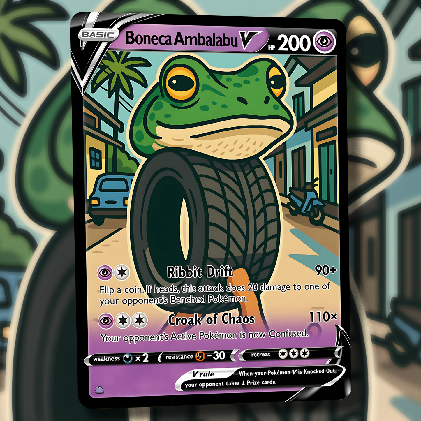 Boneca Ambalabu V Pokemon Card - Italian Brain Rot