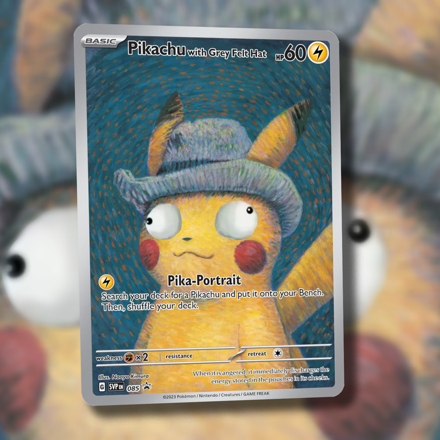 Derpy Grey Felt Hat Pikachu