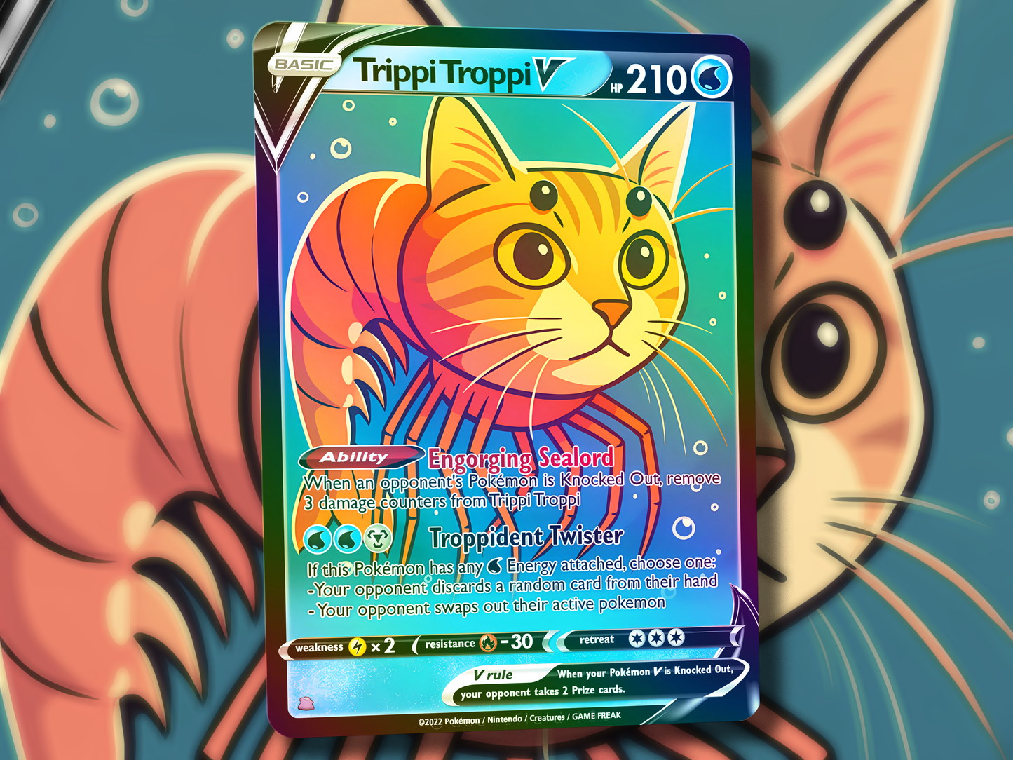 Trippi Troppi V Pokemon Card - Italian Brain Rot