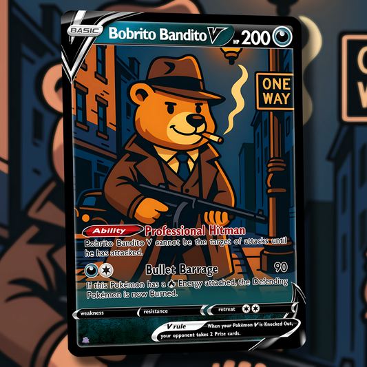 Bobrito Bandito V Pokemon Card - Italian Brain Rot