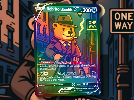 Bobrito Bandito V Pokemon Card - Italian Brain Rot
