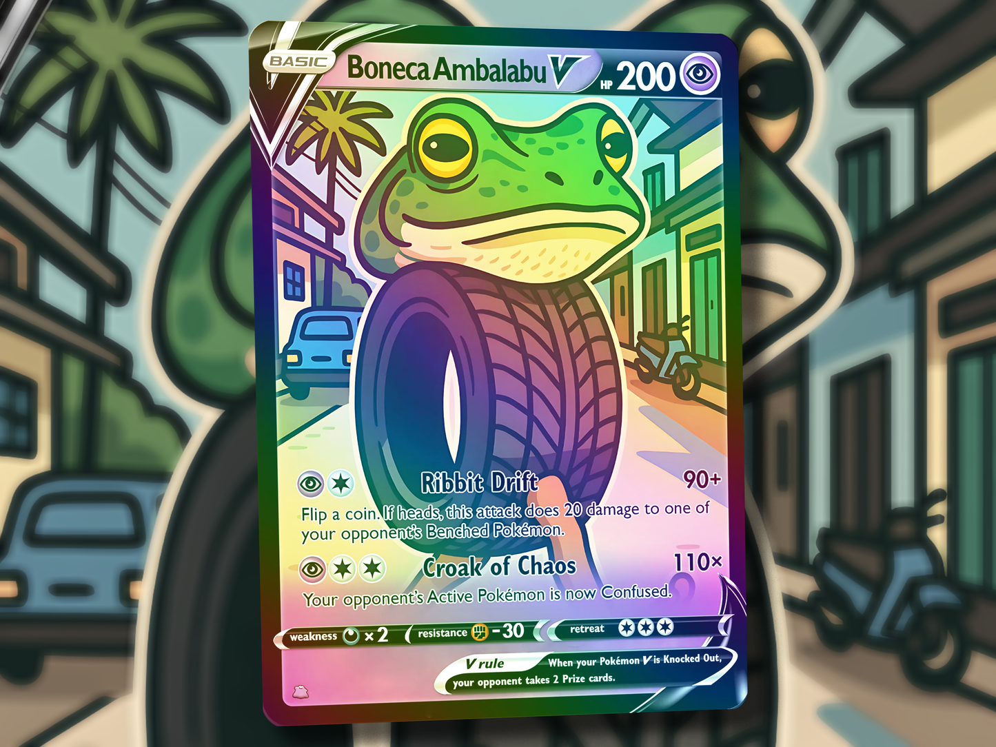 Boneca Ambalabu V Pokemon Card - Italian Brain Rot