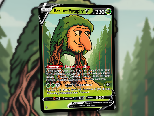 Brr brr Patapim V Pokemon Card - Italian Brain Rot
