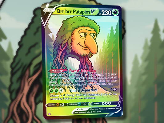 Brr brr Patapim V Pokemon Card - Italian Brain Rot