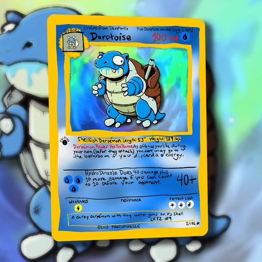 Derpy Blastoise Pokemon Card - Derptoise