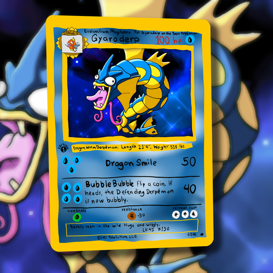 Derpy Gyarados Pokemon Card - Gyaraderp