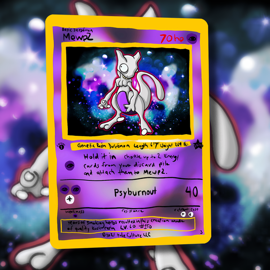 Derpy Mewtwo Pokemon Card - Mewp2