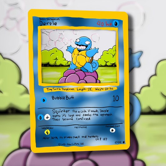 Derpy Squirtle Pokemon Card - Derple