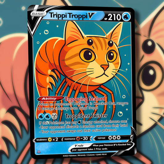 Trippi Troppi V Pokemon Card - Italian Brain Rot